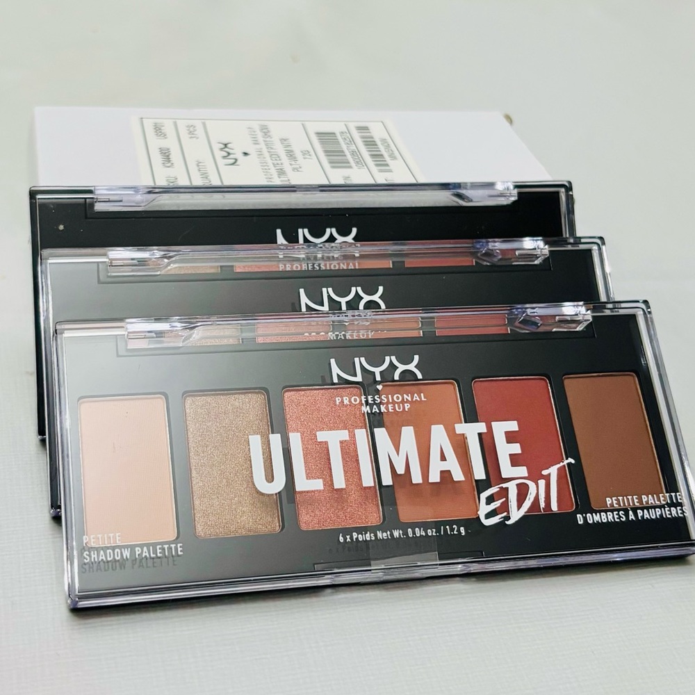 NYX Ultimate Edit Eyeshadow Palette - Rich Brown and Warm Tan 3 PCS